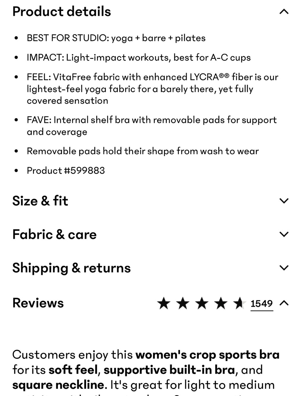 Athleta Transcend square neck crop bra bundle - Picture 7 of 7